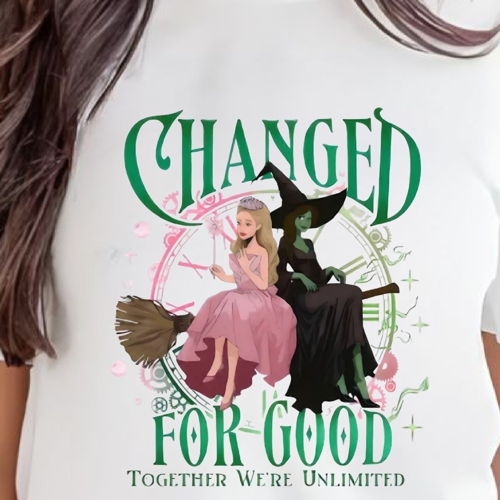 "Changed for Good" Witch Theme Green & Pink. - Picture 2 of 3